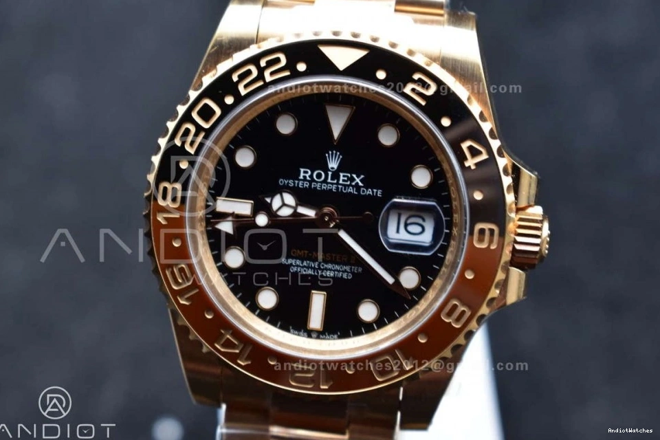 Master Dial 860 Edition CHNR 126715 VR3285 on Gain Gold WellDesigned Black Best RG 1:1 GMT II Factory Bracelet CHS Weight 0413